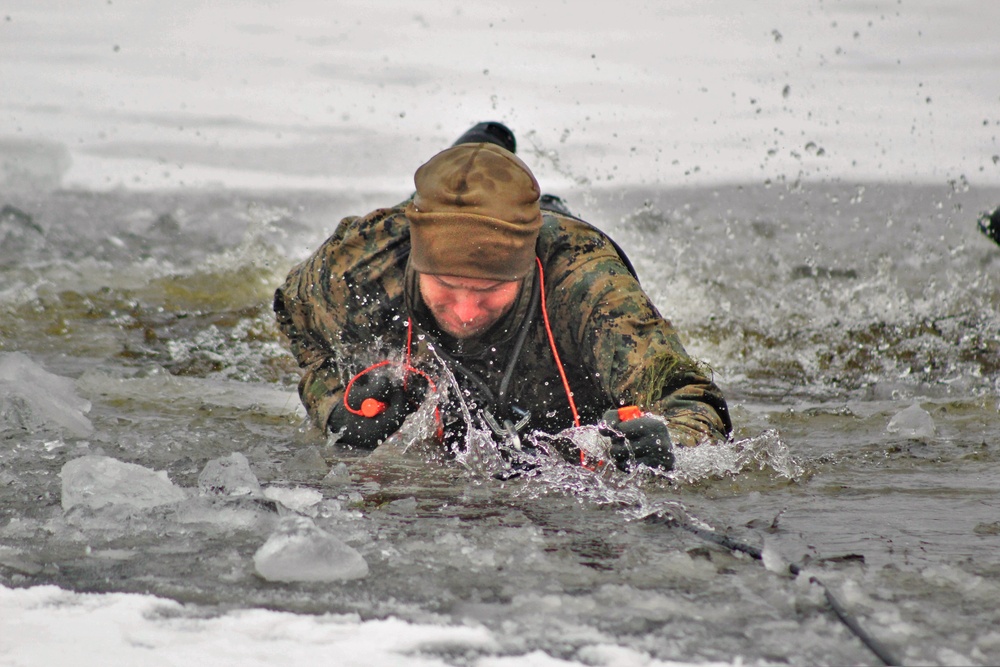 Fort McCoy Training: Marines takes plunge for cold-water immersion