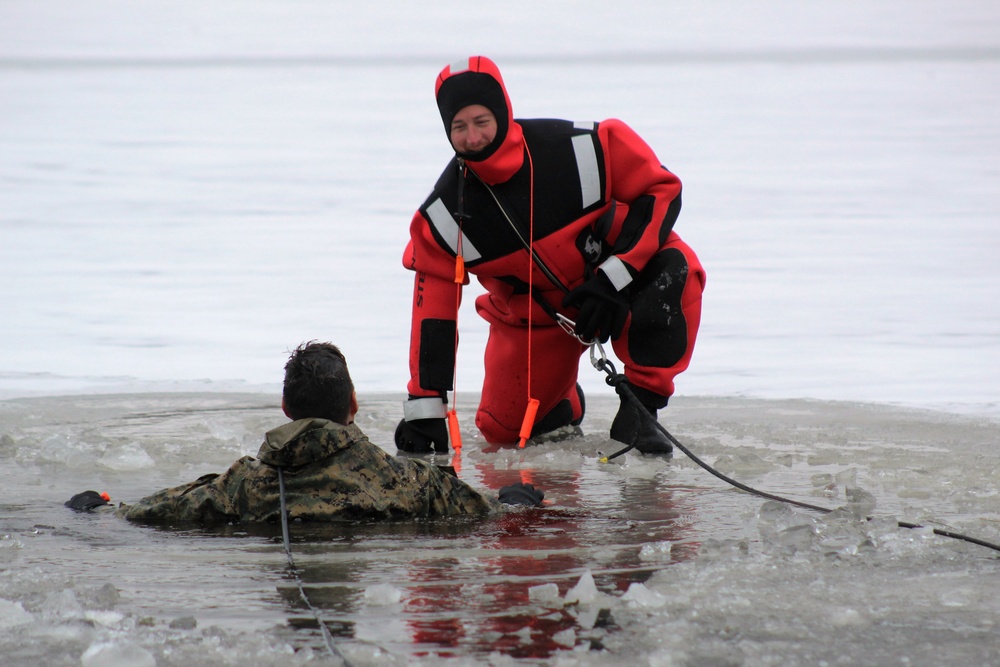 Fort McCoy Training: Marines take plunge for cold-water immersion