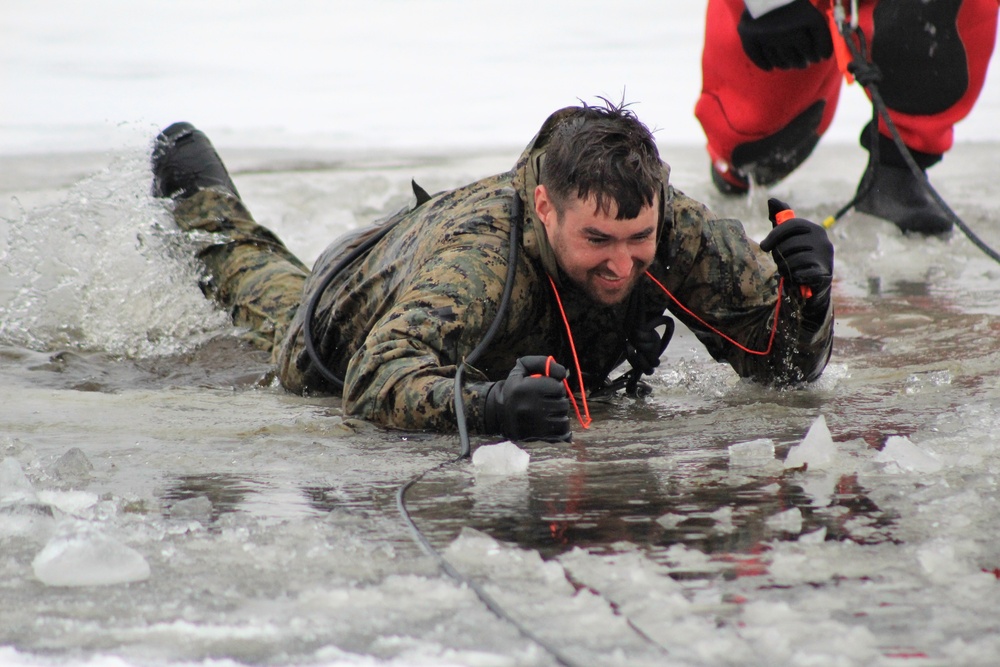 Fort McCoy Training: Marines take plunge for cold-water immersion