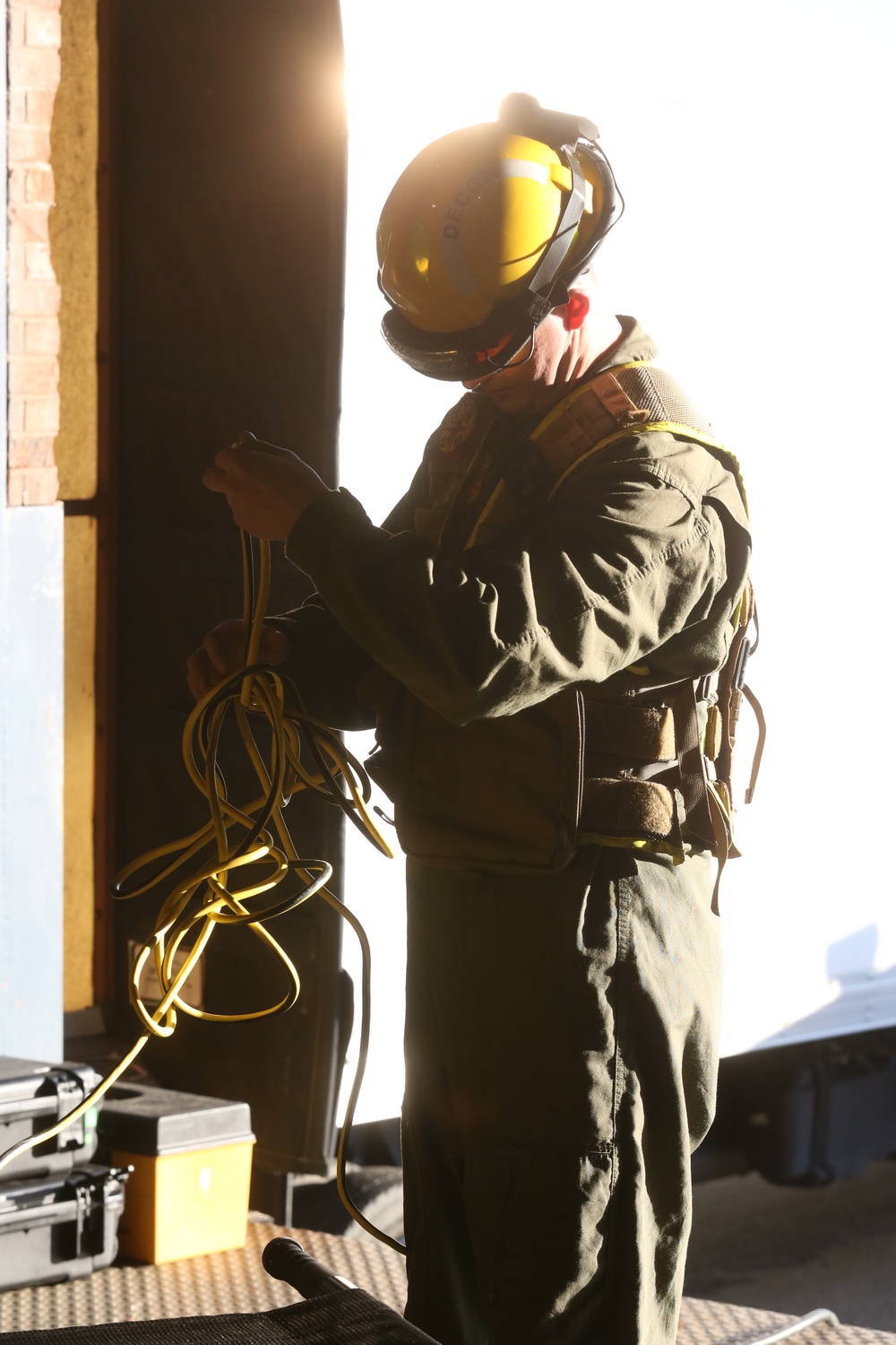 Decontamination Platoon and Identification and Detection Platoon with CBIRF refine their skills during Advanced Decontamination/Identification and Detection Training