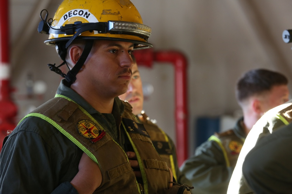 Decontamination Platoon and Identification and Detection Platoon with CBIRF refine their skills during Advanced Decontamination/Identification and Detection Training