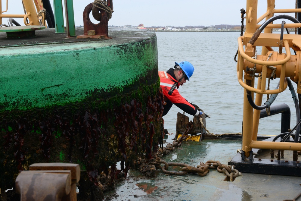 Coast Guard Aids to Navigation Team Cape May performs maintenance on buoys