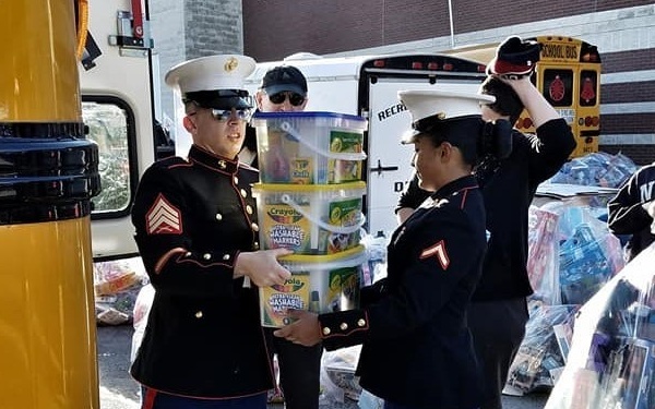 Marines host Toys for Tots “Stuff-a-Bus” drive