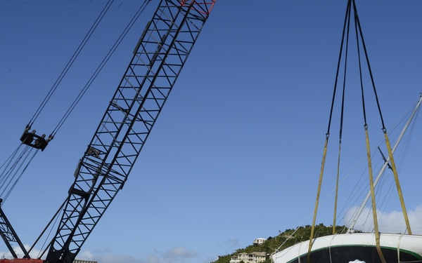 Great Cruz Bay Vessel Lifting Operations