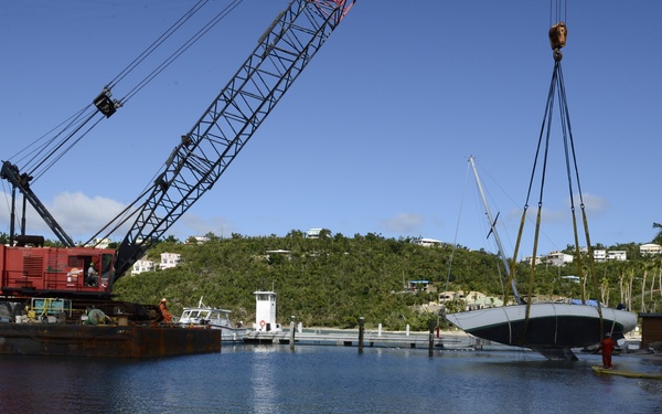 Great Cruz Bay Vessel Lifting Operations