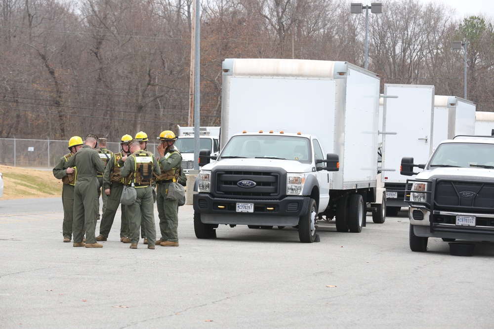 CBIRF Marines conduct realistic CBRNE response at headquarters building