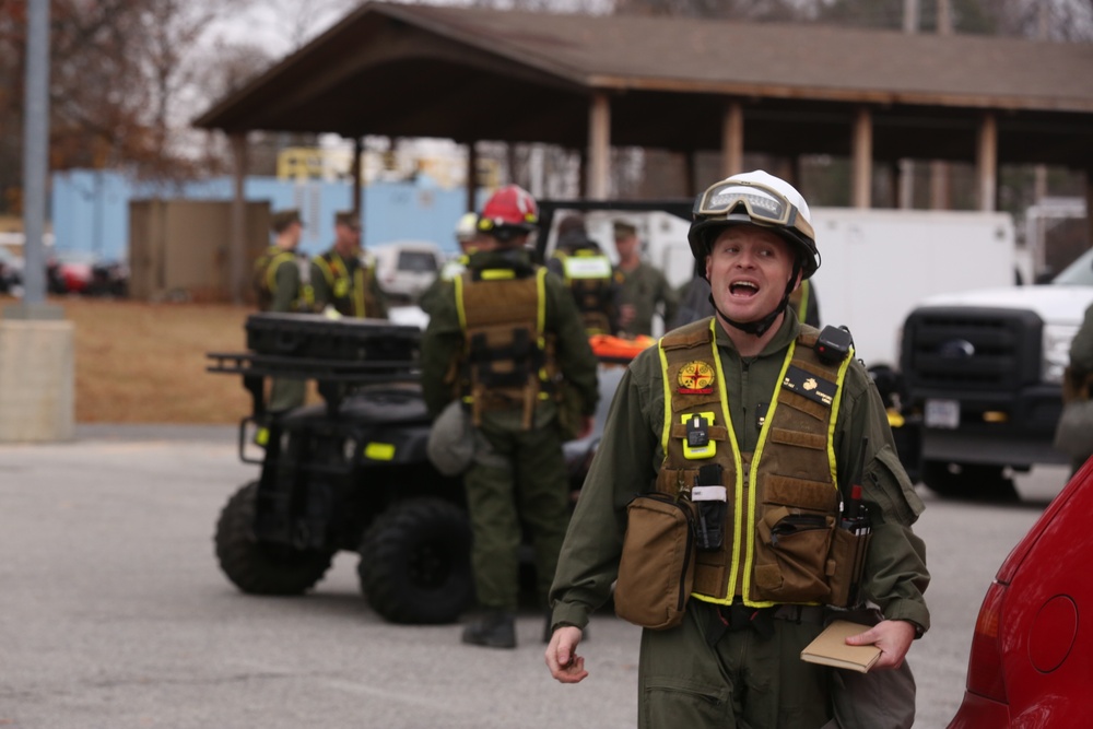 CBIRF Marines conduct realistic CBRNE response at headquarters building