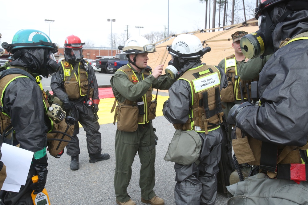 CBIRF Marines conduct realistic CBRNE response at headquarters building