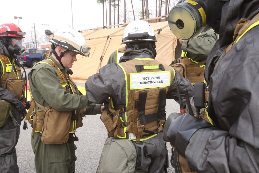 CBIRF Marines conduct realistic CBRNE response at headquarters building