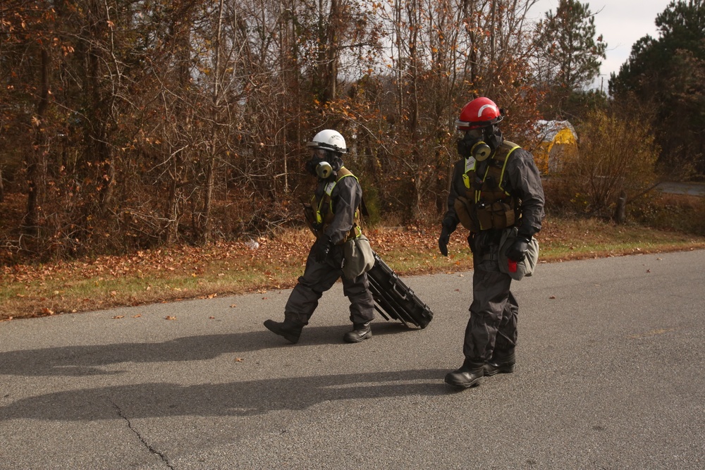 CBIRF Marines conduct realistic CBRNE response at headquarters building