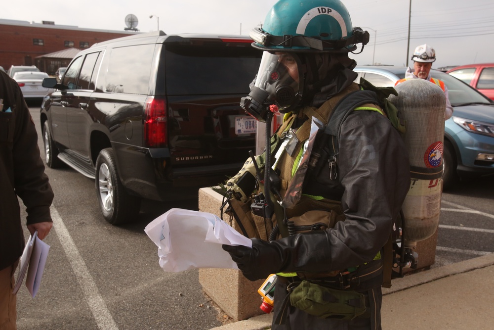 CBIRF Marines conduct realistic CBRNE response at headquarters building