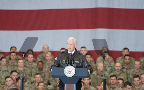 Vice President of the United States Mike Pence made a surprise visit to Bagram