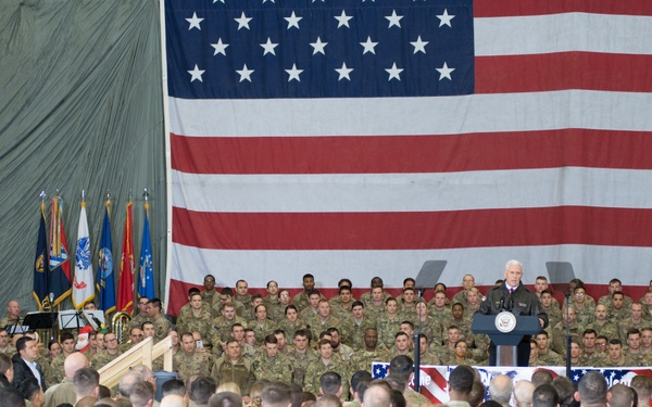 Vice President of the United States Mike Pence made a surprise visit to Bagram