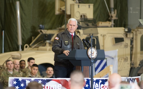 Vice President of the United States Mike Pence made a surprise visit to Bagram