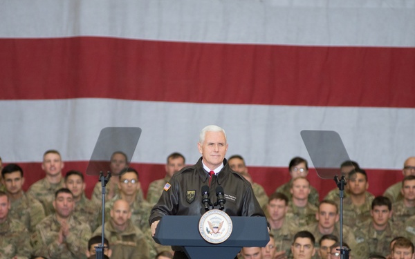 Vice President of the United States Mike Pence made a surprise visit to Bagram