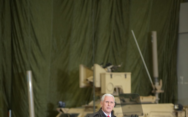 Vice President of the United States Mike Pence made a surprise visit to Bagram