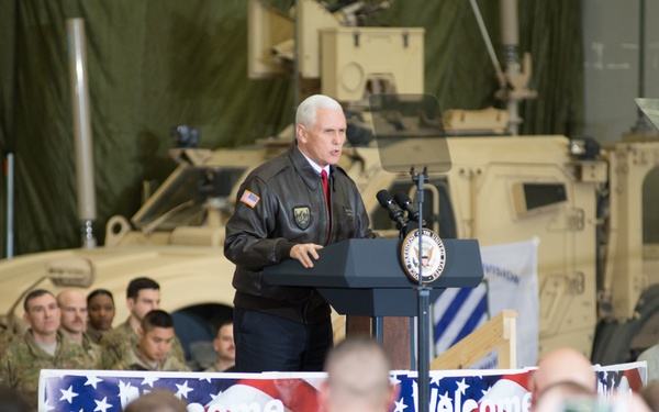 Vice President of the United States Mike Pence made a surprise visit to Bagram