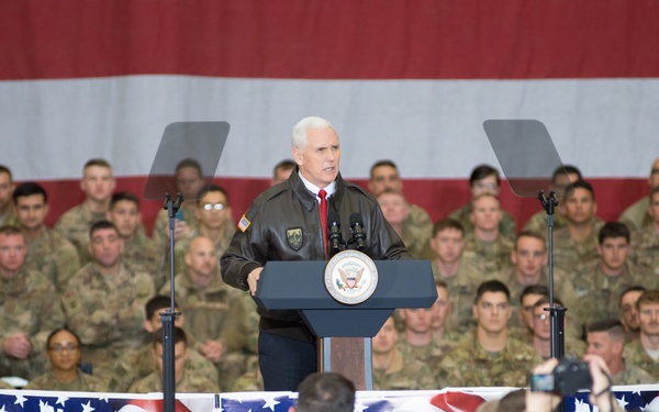 Vice President of the United States Mike Pence made a surprise visit to Bagram