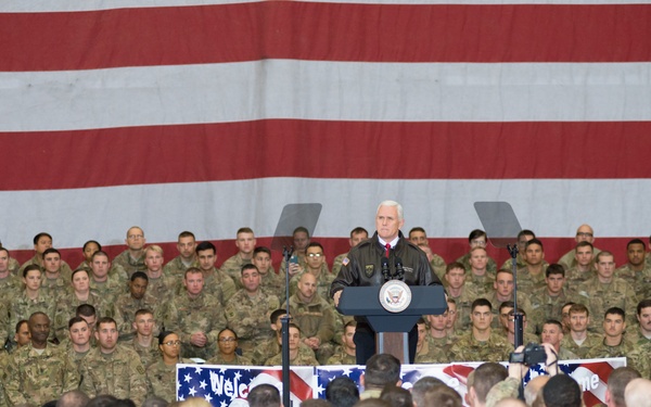 Vice President of the United States Mike Pence made a surprise visit to Bagram