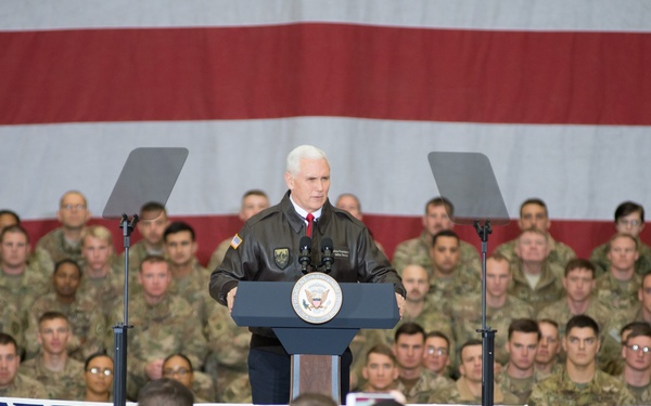 Vice President of the United States Mike Pence made a surprise visit to Bagram