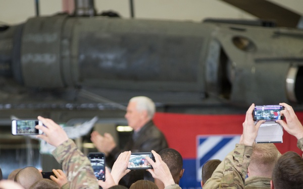 Vice President of the United States Mike Pence made a surprise visit to Bagram