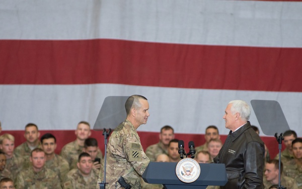 Vice President of the United States Mike Pence made a surprise visit to Bagram