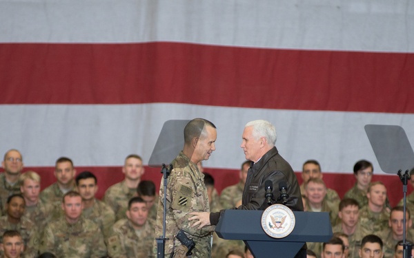 Vice President of the United States Mike Pence made a surprise visit to Bagram