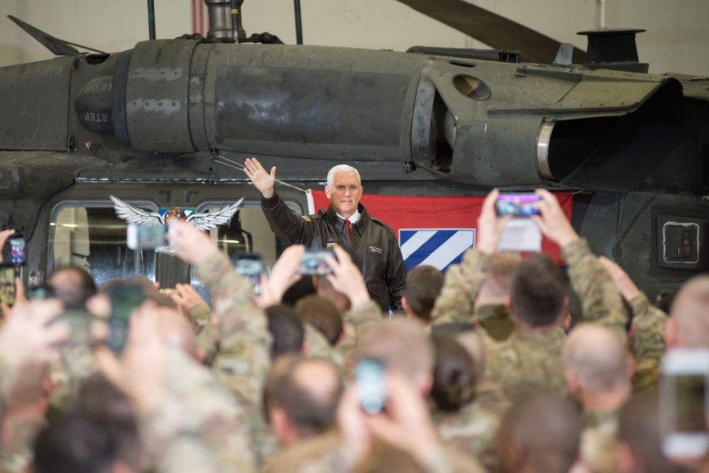 Vice President of the United States Mike Pence made a surprise visit to Bagram