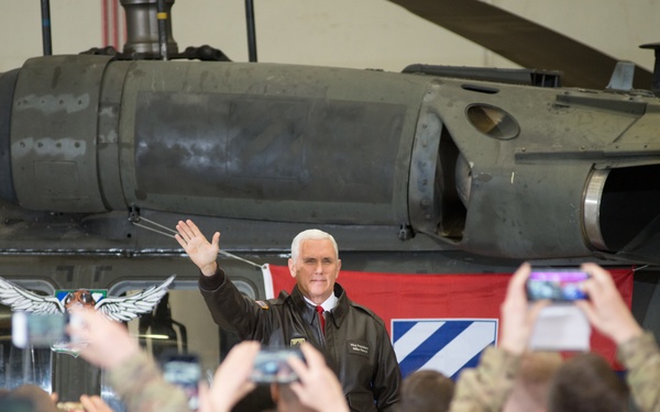 Vice President of the United States Mike Pence made a surprise visit to Bagram