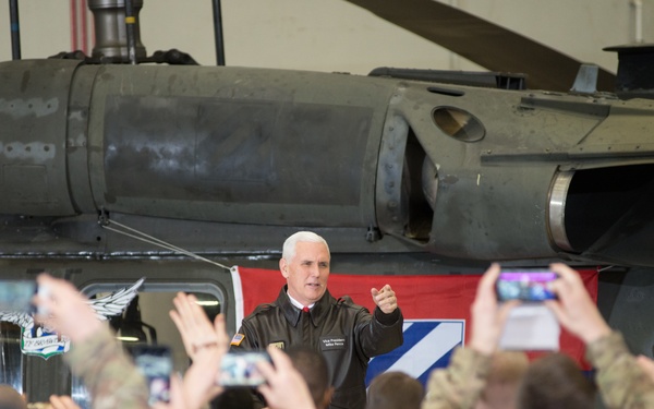 Vice President of the United States Mike Pence made a surprise visit to Bagram