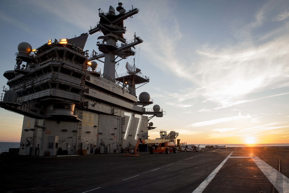 USS George H.W. Bush underway for training