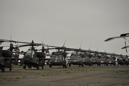 Helicopters from the 1st Air Cavalry Brigade