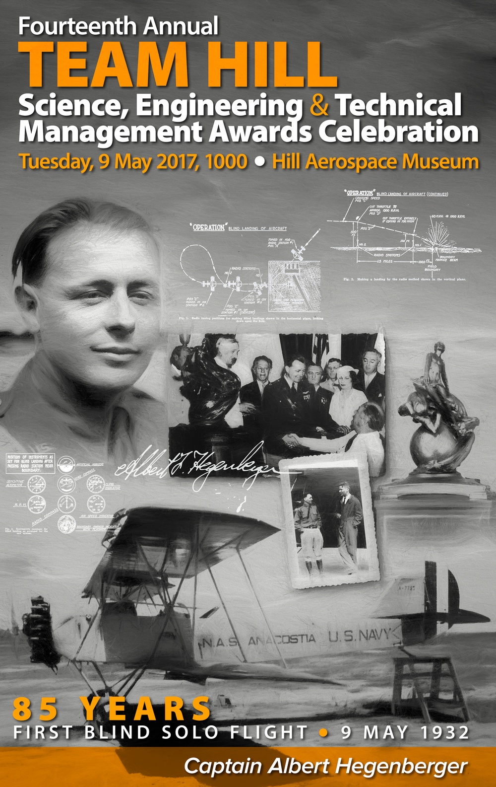 14th Annual Team Hill Science, Engineering &amp; Technical Management Awards Celebration event flyer/poster design