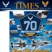 Hilltop Times base newspaper 70th Anniversary of the Air Force front cover design