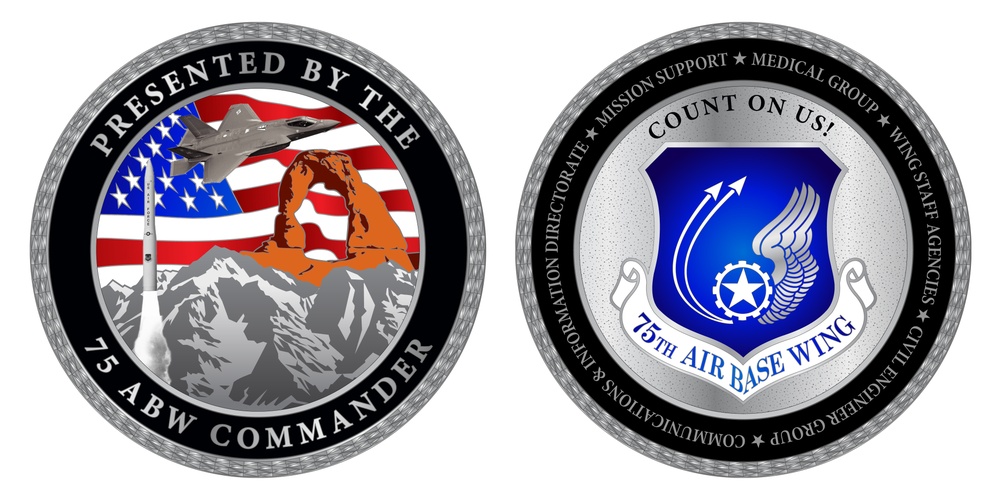 75 ABW Official Commander Coin