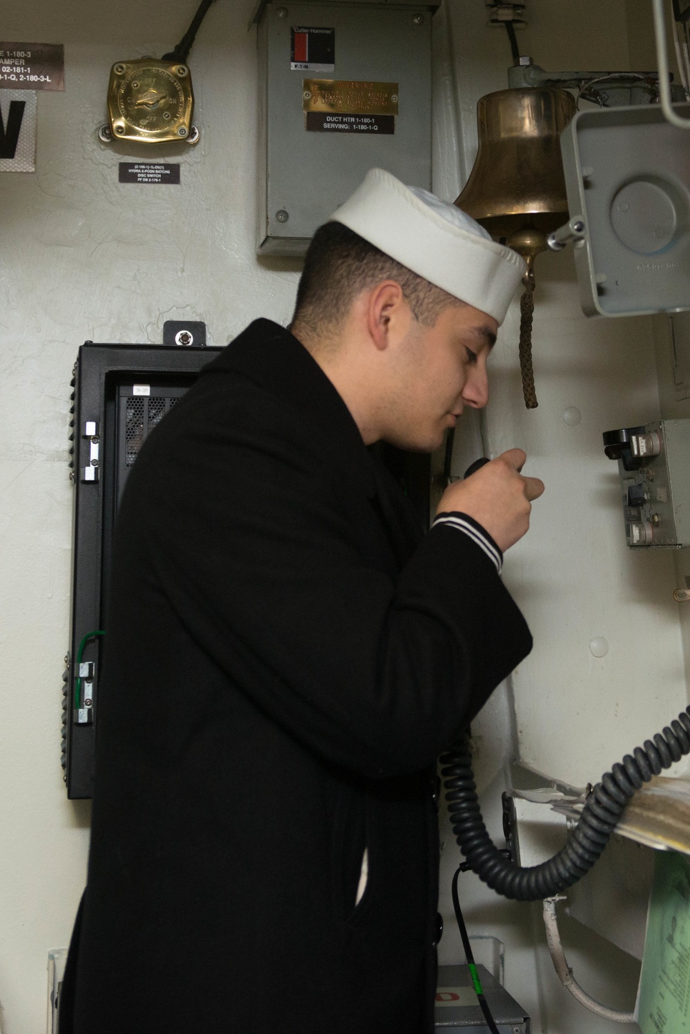 John C. Stennis Sailor Makes 1MC Announcement