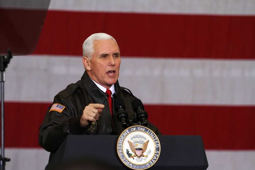 Pence visits USFOR-A Troops at Bagram Airfield