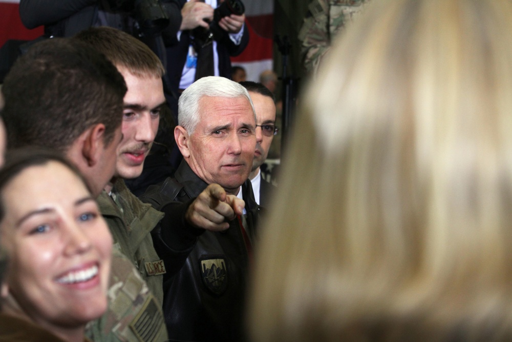 VP visits USFOR-A Troops at Bagram Airfield