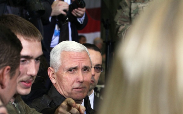 VP visits USFOR-A Troops at Bagram Airfield