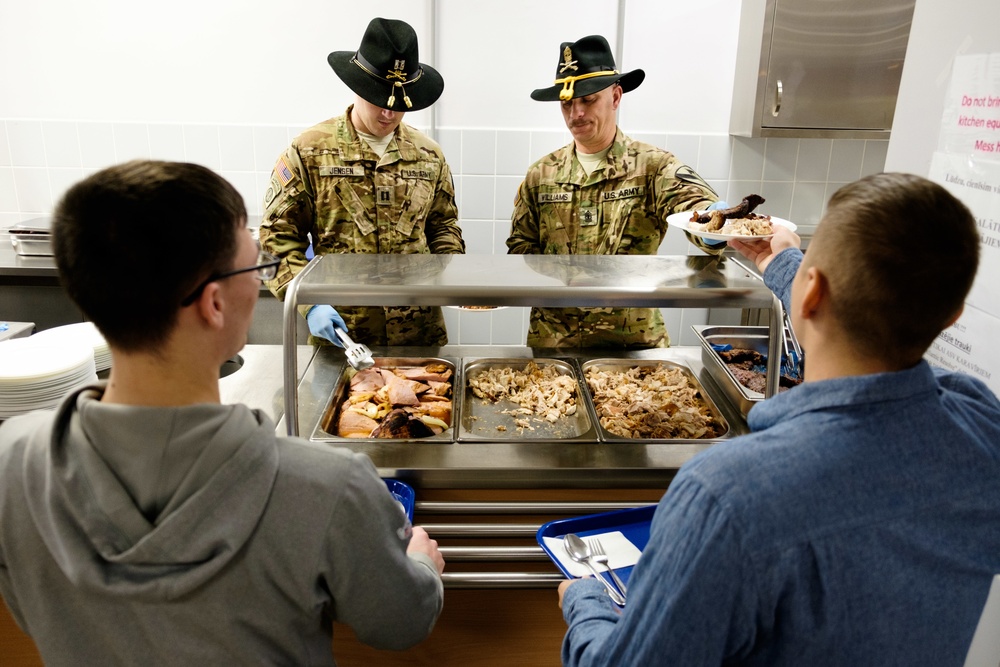 U.S. Ambassador to Latvia Shares Christmas Dinner with 3-227th Assault Helicopter Battalion
