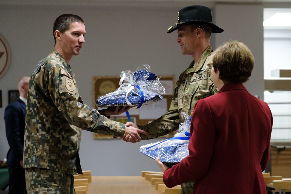 U.S. Ambassador to Latvia Shares Christmas Dinner with 3-227th Assault Helicopter Battalion