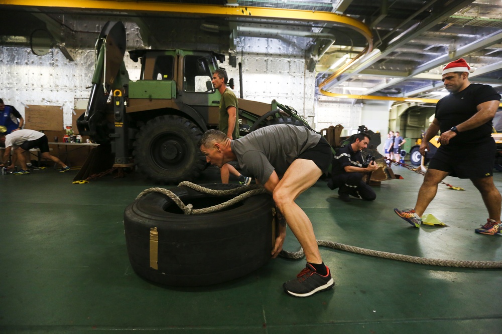 U.S., French share Christmas spirit through fitness challenge
