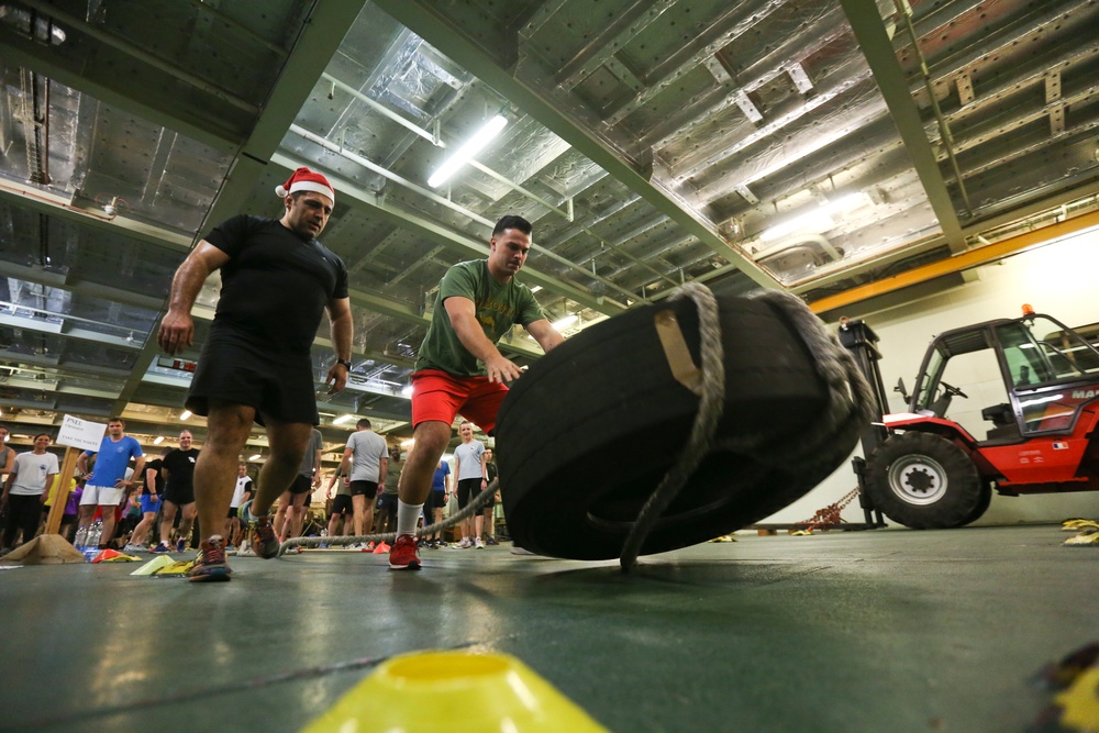 U.S., French share Christmas spirit through fitness challenge