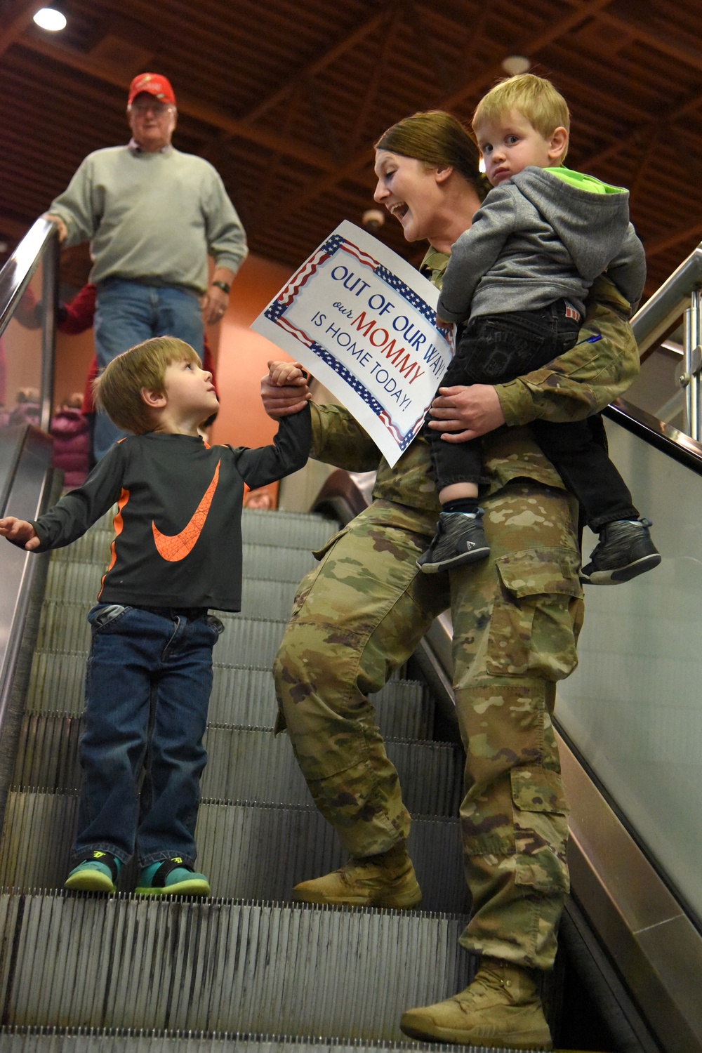 Soldiers reunite with their families in Fargo