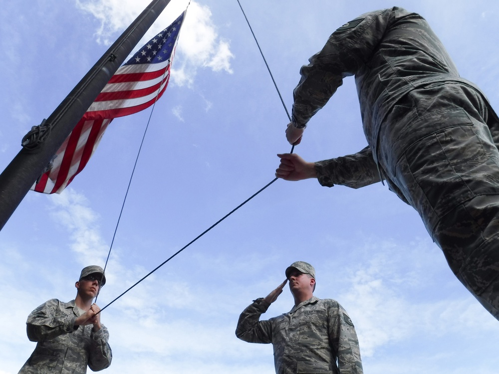 Airmen host retreat ceremony
