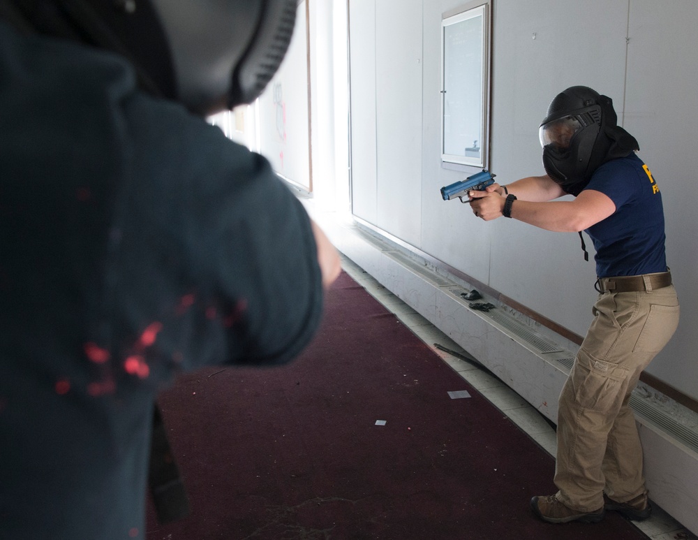 Law enforcement personnel train at Hanscom