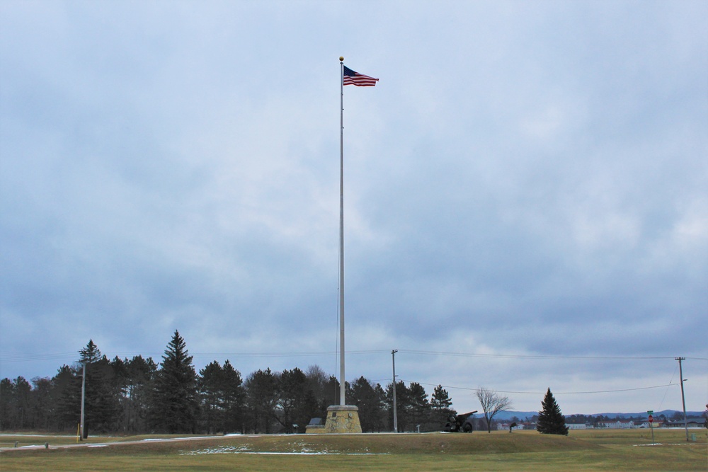 American Flag and Fort McCoy