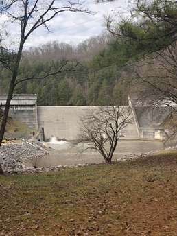 Martins Fork Dam, fishing pier area closing for debris removal