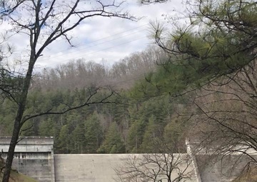 Martins Fork Dam, fishing pier area closing for debris removal