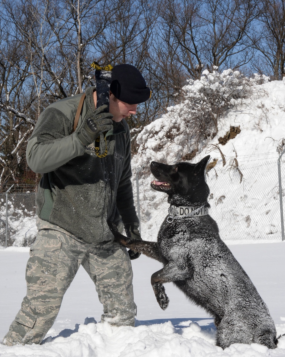 Working in the snow